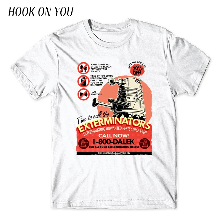 2017 New Summer Fashion BBC Doctor Who Dr. Who Daleks Exterminate To Victory Sitcoms T Shirt Men Hipster T-Shirt Cool Tees Tops
2017 New Summer Fashion BBC Doctor Who Dr. Who Daleks Exterminate To Victory Sitcoms T Shirt Men Hipster T-Shirt Cool Tees Tops