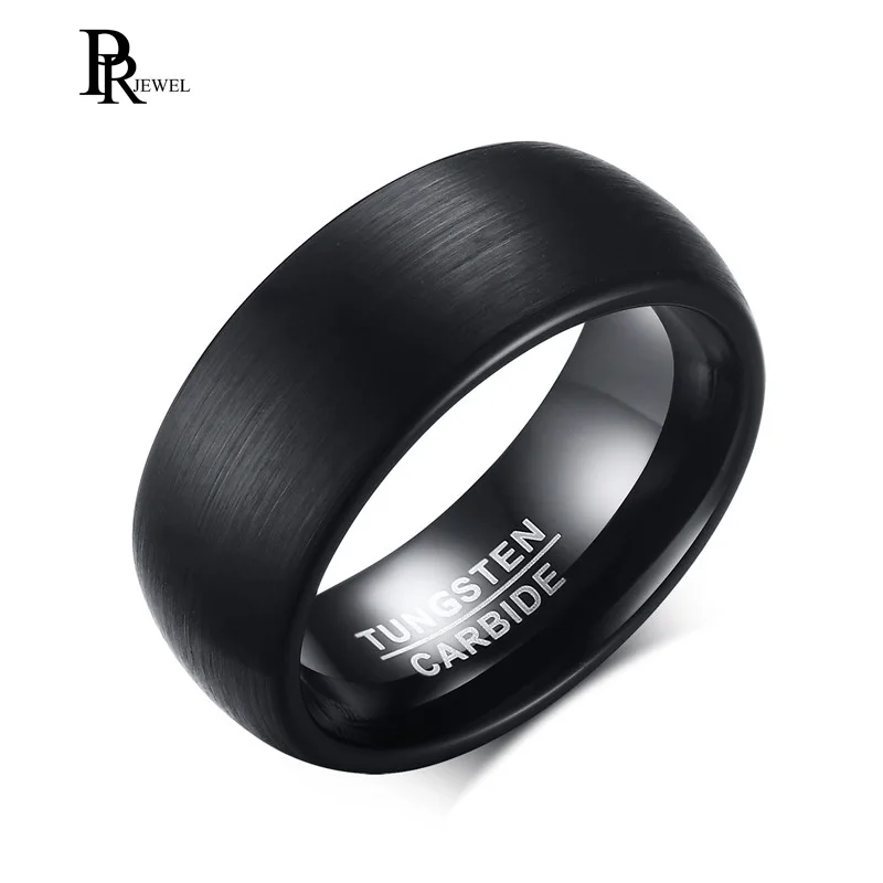

Top Quality Black 100% Tungsten Carbide Wedding Ring for Men Matte Finished Comfort Fit US size 7 8 9 10 11 12