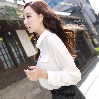 Summer Womens Tops and Blouses Turn Down Collar Long Sleeve White Chiffon Blouse Blusas Feminina
Summer Womens Tops and Blouses Turn Down Collar Long Sleeve White Chiffon Blouse Blusas Feminina