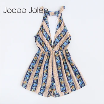 Jocoo Jolee Rompers Print Jumpsuit Summer Deep V Neck Short Overalls Jumpsuit Loose Sexy Off Shoulder Female Playsuit 2018
Jocoo Jolee Rompers Print Jumpsuit Summer Deep V Neck Short Overalls Jumpsuit Loose Sexy Off Shoulder Female Playsuit 2018