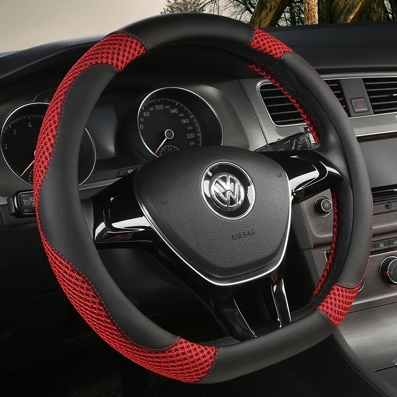 KKYSYELVA D Shape Steering-Wheel Black Auto Car Steering Wheel Cover Leather 38CM wheel cover Interior accessories
KKYSYELVA D Shape Steering-Wheel Black Auto Car Steering Wheel Cover Leather 38CM wheel cover Interior accessories