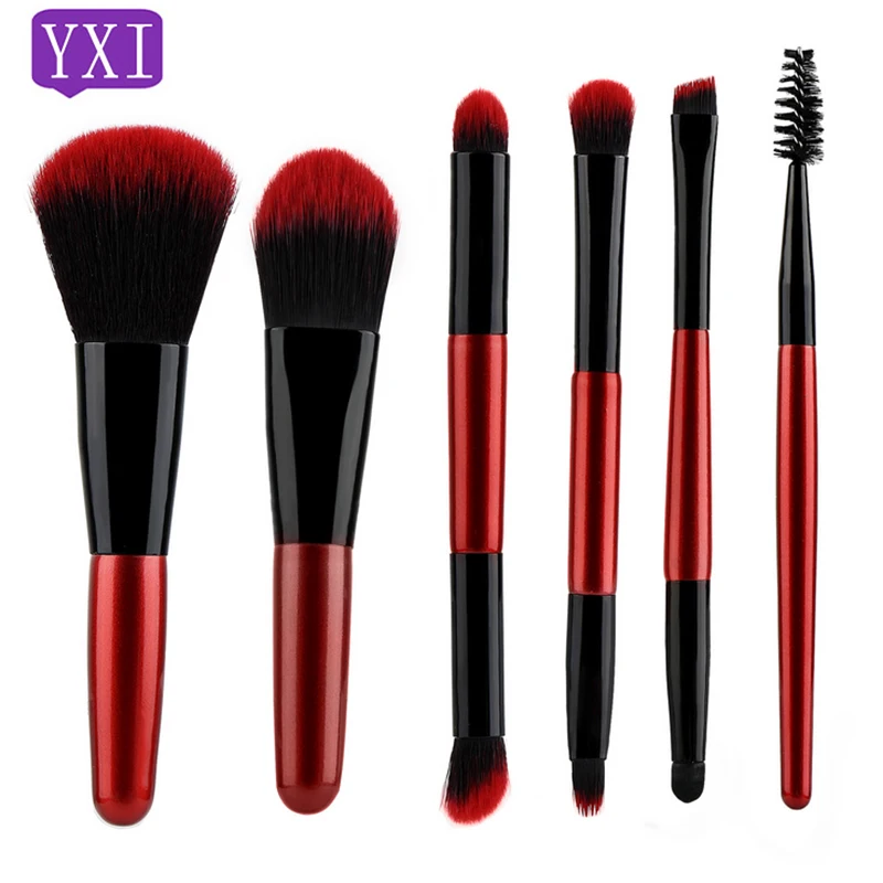 6PCS Makeup Brush Set Double Head Brush Powder Foundation Blush Eyeshadow Eyebrow Brush Professional Makeup Brushes Wood Handle
6PCS Makeup Brush Set Double Head Brush Powder Foundation Blush Eyeshadow Eyebrow Brush Professional Makeup Brushes Wood Handle