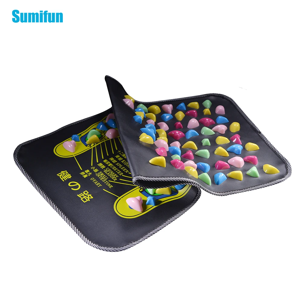 

Sumifun Foot Massage Pad Leg Pain Relieve Relief Walk Massager Mat Square Gravel Health Care Acupressure Relax Massage C1419