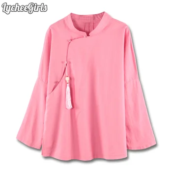 LycheeGirls Chinese Style Women Blouse Tassel Solid Stand Collar Nine Quarter Sleeve Shirt Spring Autumn Tops F
LycheeGirls Chinese Style Women Blouse Tassel Solid Stand Collar Nine Quarter Sleeve Shirt Spring Autumn Tops F
