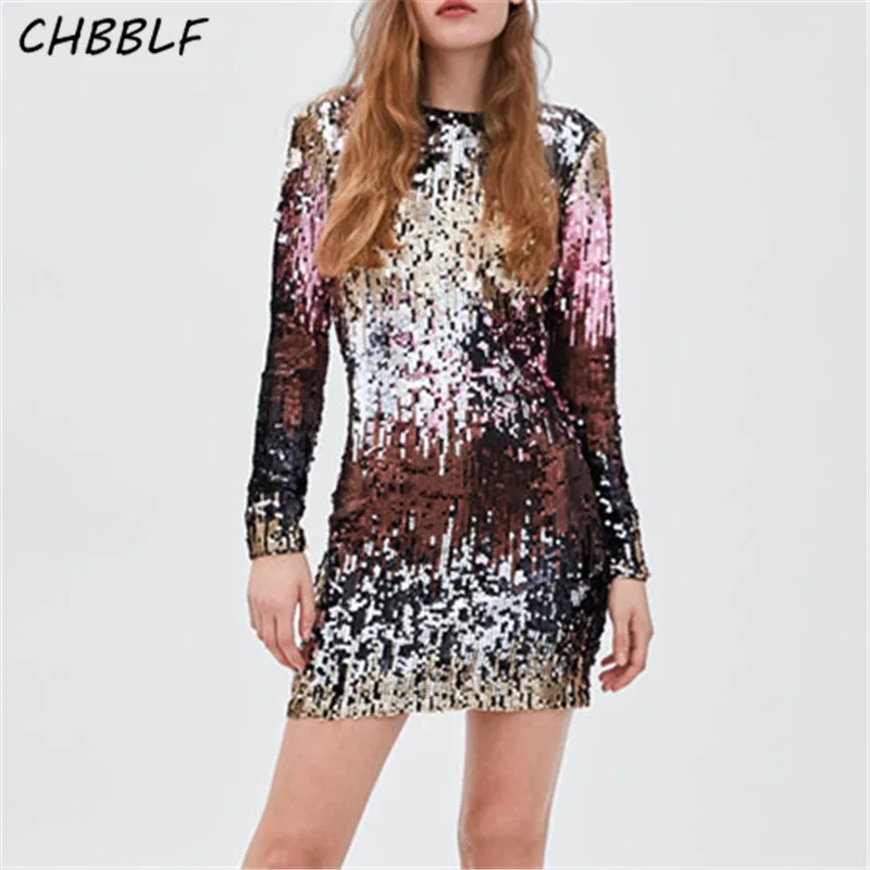CHBBLF women colorful sequined party dress long sleeve casual sexy shiny stylish chic dresses vestidos XDN9391
CHBBLF women colorful sequined party dress long sleeve casual sexy shiny stylish chic dresses vestidos XDN9391