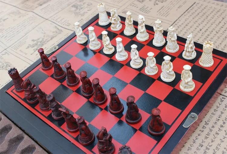 Chess Set Collectibles Vintage Chinese Terracotta Warriors 32 Chess Set Leather Wood Box Flower Bird Table Nice Gift for Friend
Chess Set Collectibles Vintage Chinese Terracotta Warriors 32 Chess Set Leather Wood Box Flower Bird Table Nice Gift for Friend