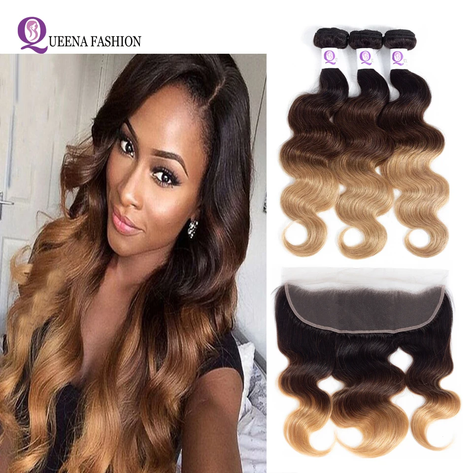 Preplucked Ombre Ear To Ear Frontal Closure With Bundles 1b/4/27 Malaysian Body Wave Bundles With Frontal 100%Human Hair Weaving
Preplucked Ombre Ear To Ear Frontal Closure With Bundles 1b/4/27 Malaysian Body Wave Bundles With Frontal 100%Human Hair Weaving