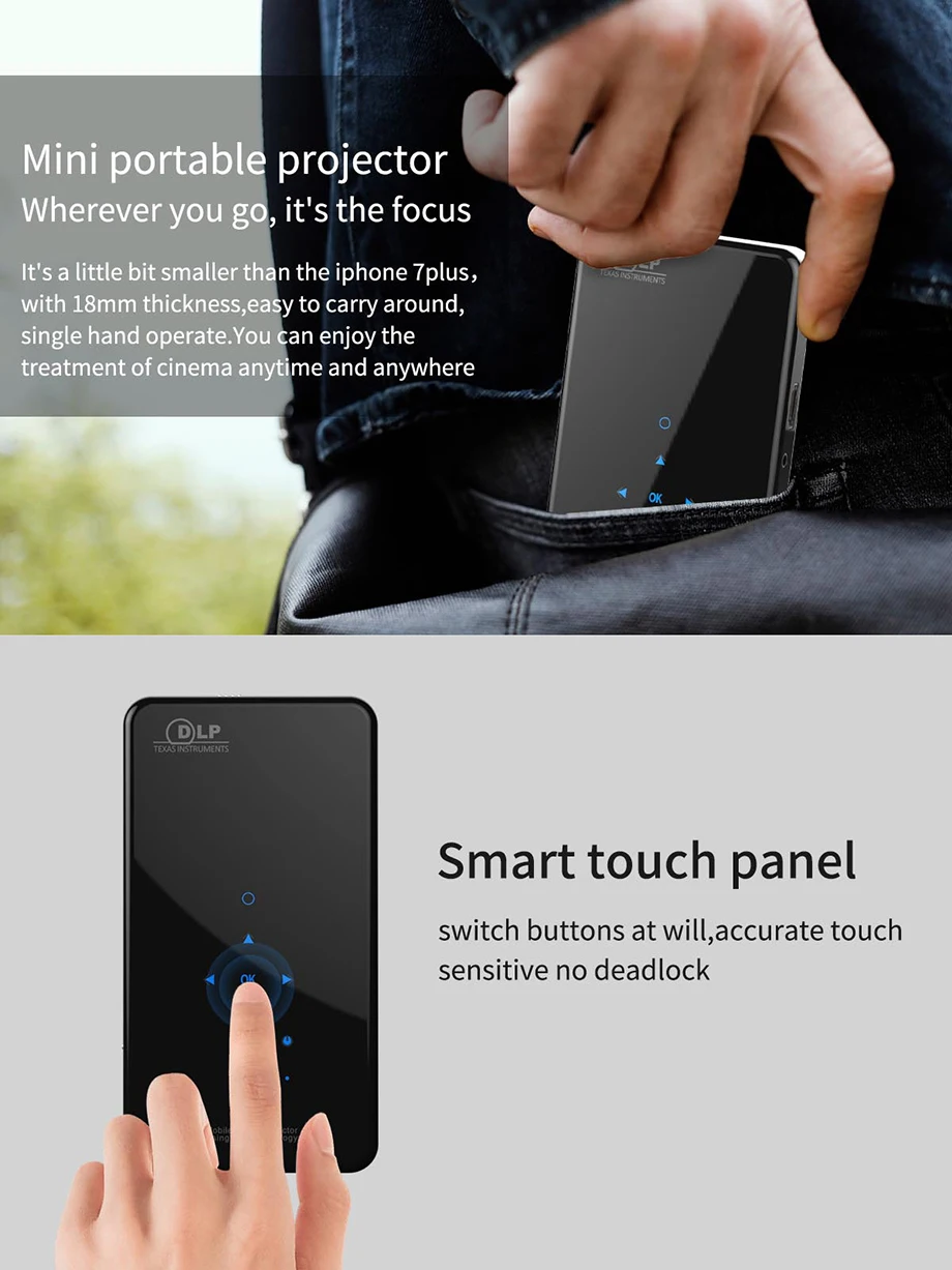 SmartIdea X2 Android7.1 mini phone projector (4)