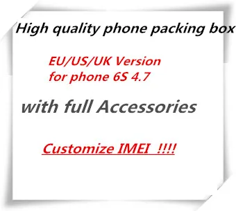 100pcs/ High Quality US/EU/UK Version Phone Packaging Packing Box Case For iPhone 6s 4.7'' With Full Accessories Package Box
100pcs/ High Quality US/EU/UK Version Phone Packaging Packing Box Case For iPhone 6s 4.7'' With Full Accessories Package Box