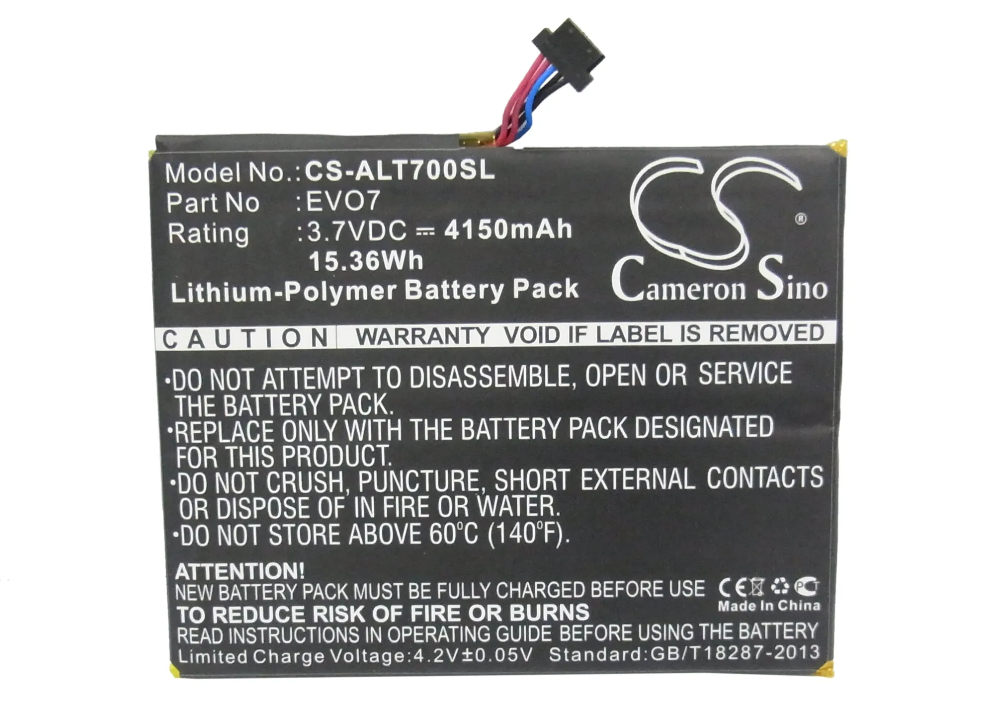 Аккумулятор Cameron Sino 4150mAh CAB4160000C1 EVO7 для Alcatel One Touch EVO 7 OT T70 2AALDE1|Батареи планшетов и