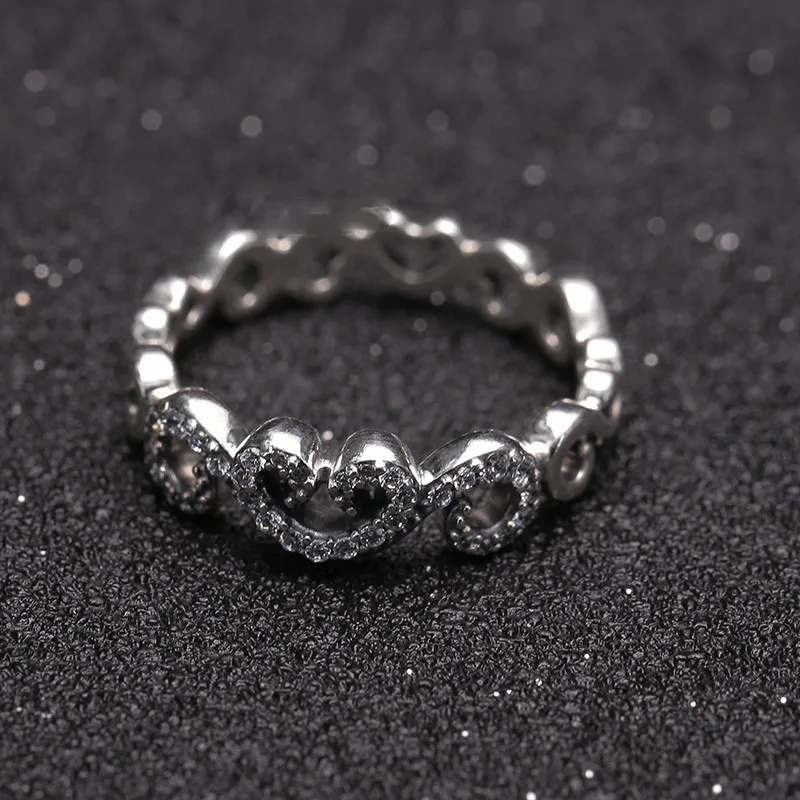 100% 925 Sterling Silver 1:1 197117CZ HEART SWIRLS RING Personality Romantic Jewellery For Women
100% 925 Sterling Silver 1:1 197117CZ HEART SWIRLS RING Personality Romantic Jewellery For Women