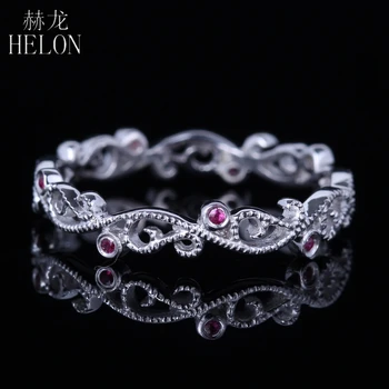 HELON Gemstone Ring Real 10k Gold Engagement 0.04ct Natural Ruby Eternity Band Styly Exquisite Wedding Ring Women Trendy Jewelry
HELON Gemstone Ring Real 10k Gold Engagement 0.04ct Natural Ruby Eternity Band Styly Exquisite Wedding Ring Women Trendy Jewelry