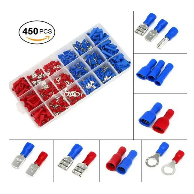 Crimping Plier Set Wire Crimper Kit With 450Pcs Wire Connectors Cold-Rolled Tubular Terminal 0.25-2.5mm Self-Adjustable Connecto
Crimping Plier Set Wire Crimper Kit With 450Pcs Wire Connectors Cold-Rolled Tubular Terminal 0.25-2.5mm Self-Adjustable Connecto