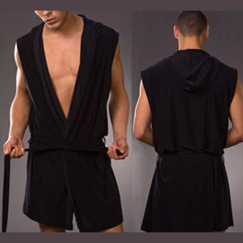 Men's Underwear Leisure Lounge Robe Hooded Sexy Milk Fiber Soft Gown Pajamas Robes Men's Sleep Lounge Men Robes Bathrobe
Men's Underwear Leisure Lounge Robe Hooded Sexy Milk Fiber Soft Gown Pajamas Robes Men's Sleep Lounge Men Robes Bathrobe