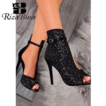RIZABINA Women High Heel Sandals Fashion Open Toe Bling Rhinestone Sexy Summer Shoes Women Buckle Hollow Out Sandals Size 35-43
RIZABINA Women High Heel Sandals Fashion Open Toe Bling Rhinestone Sexy Summer Shoes Women Buckle Hollow Out Sandals Size 35-43