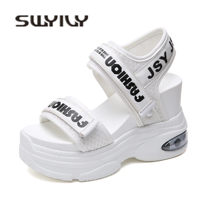 SWYIVY Wedges Platform Hook Loop Shoes Woman Sandals 2019 Summer New Female Fashion Casual Shoes High Heels Comfortable Sandals
SWYIVY Wedges Platform Hook Loop Shoes Woman Sandals 2019 Summer New Female Fashion Casual Shoes High Heels Comfortable Sandals