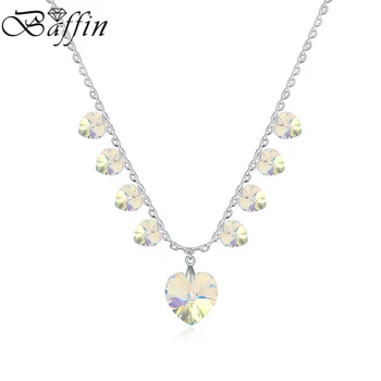 

BAFFIN Tassel Crystal Hearts Pendant Necklace For Women Made with Swarovski ELEMENTS for Mother's Day gift Bohemian Jewelry