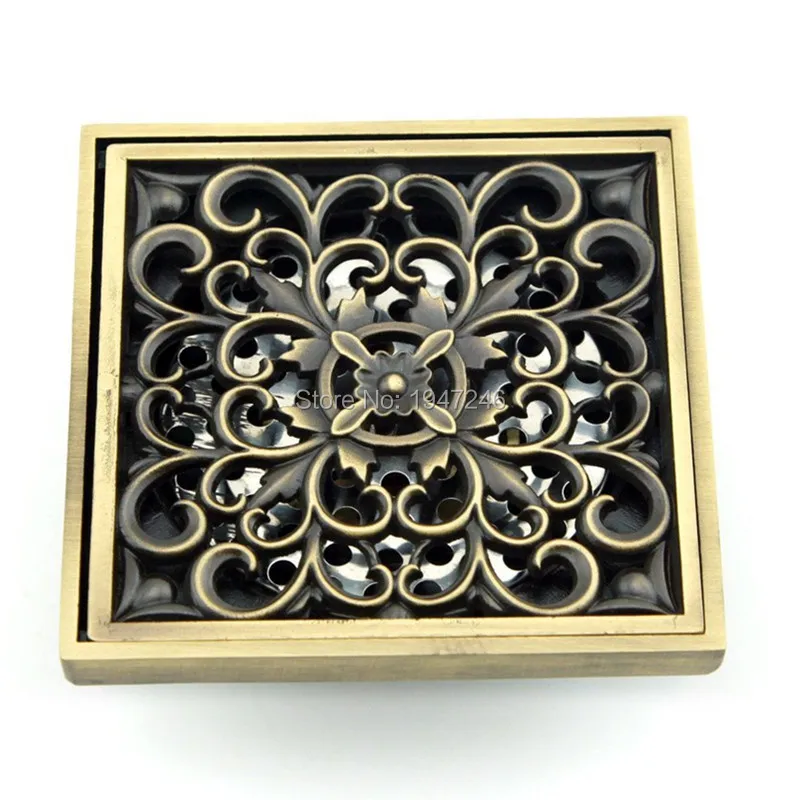 Manufacturers wholesale marketing square Antique Brass Flower Carved Bath Floor Drain Shower Waste Water Strainer
Manufacturers wholesale marketing square Antique Brass Flower Carved Bath Floor Drain Shower Waste Water Strainer