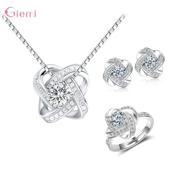 Fashion Cubic Zircon Bridal Jewelry Sets 925 Silver Crystal Cross Clover Flower Necklaces for Women Wedding Jewelry Bijoux
Fashion Cubic Zircon Bridal Jewelry Sets 925 Silver Crystal Cross Clover Flower Necklaces for Women Wedding Jewelry Bijoux