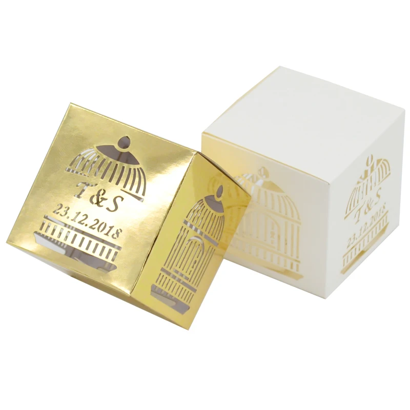 

Bird Cage Favor Cox Wedding Decoration Laser CutPaper Crafts Customized Wedding Favour Boxes