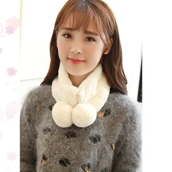 2017 New Fashion Winter Scarf solid double hair ball Rex rabbit plush collar winter warm thick hair collar wild lady scarf
2017 New Fashion Winter Scarf solid double hair ball Rex rabbit plush collar winter warm thick hair collar wild lady scarf
