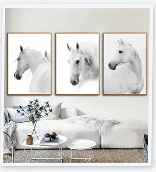 Nordic Modern Art Animal White Horse Wall Art Canvas Poster And Print Painting Living Room Wall Decoration Picture
Nordic Modern Art Animal White Horse Wall Art Canvas Poster And Print Painting Living Room Wall Decoration Picture