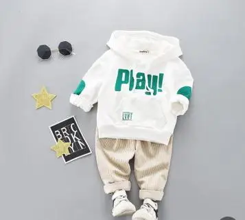 Letter Pocket Hooded Children's Wear 2019 Spring Kids Clothes Set Corduroy Pants 1 2 3 4 Year Toddler Baby Girl Boy Clothes
Letter Pocket Hooded Children's Wear 2019 Spring Kids Clothes Set Corduroy Pants 1 2 3 4 Year Toddler Baby Girl Boy Clothes