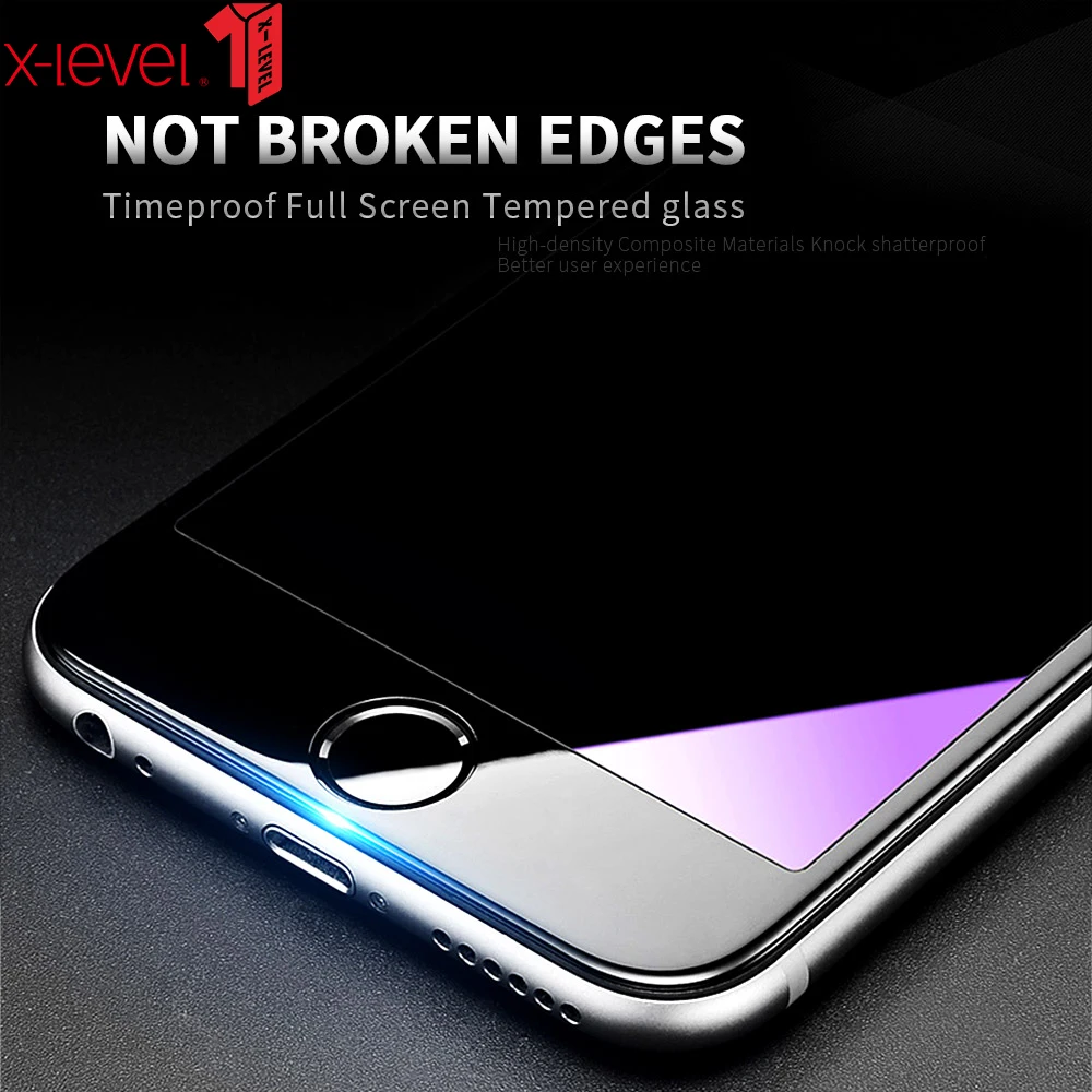 

X-Level 2.5D 9H Full Cover Tempered Glass for iPhone 6 7 Screen Protector For for iPhone 6 7 Plus Glass Coverage Film For i6 i7