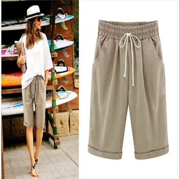 Runway 2018 Newest England Summer 5 Colors Women Casual Pants Cotton Linen Loose Lacing Knee-Length Pants Plus Size XL 2XL 3XL
Runway 2018 Newest England Summer 5 Colors Women Casual Pants Cotton Linen Loose Lacing Knee-Length Pants Plus Size XL 2XL 3XL