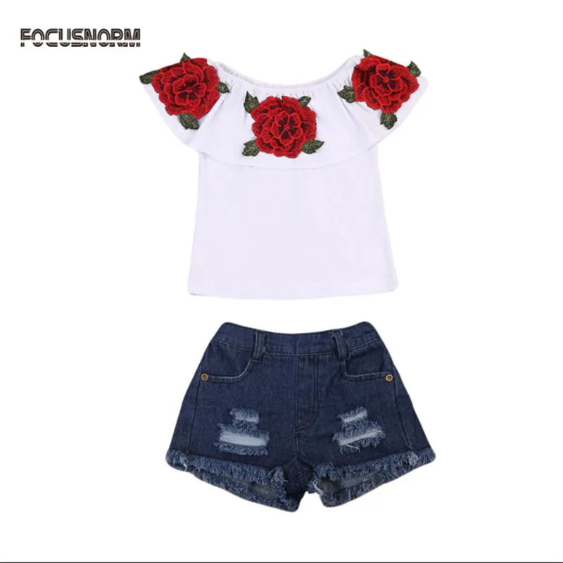 FOCUSNORM Infant Baby Kids Girls 3D Flower Tops+ Short Denim Hot Pants Outfits Clothes Set Size 2-6T
FOCUSNORM Infant Baby Kids Girls 3D Flower Tops+ Short Denim Hot Pants Outfits Clothes Set Size 2-6T
