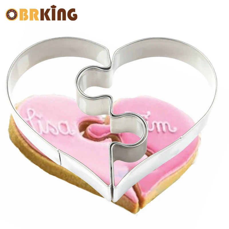 OBRKING 2Pcs/set Combo Love heart Puzzle Cookie Mould Biscuit Pastry Moulds Party Birthday Fondant Confectionery Tool
OBRKING 2Pcs/set Combo Love heart Puzzle Cookie Mould Biscuit Pastry Moulds Party Birthday Fondant Confectionery Tool