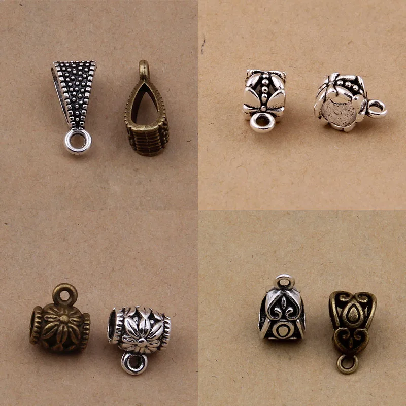 20pcs/lot Antique Bronze Silver Metal Clasp Bails Beads Big Hole Pendant Necklace Connector Clasps DIY Jewery Making Findings
20pcs/lot Antique Bronze Silver Metal Clasp Bails Beads Big Hole Pendant Necklace Connector Clasps DIY Jewery Making Findings