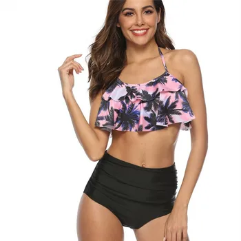 Bikini 2019 Women Two Piece Plus Size Sexy Backless Halter Floral Printed Swimwear Set Patchwork Beachwear Pluz Size Biquini
Bikini 2019 Women Two Piece Plus Size Sexy Backless Halter Floral Printed Swimwear Set Patchwork Beachwear Pluz Size Biquini