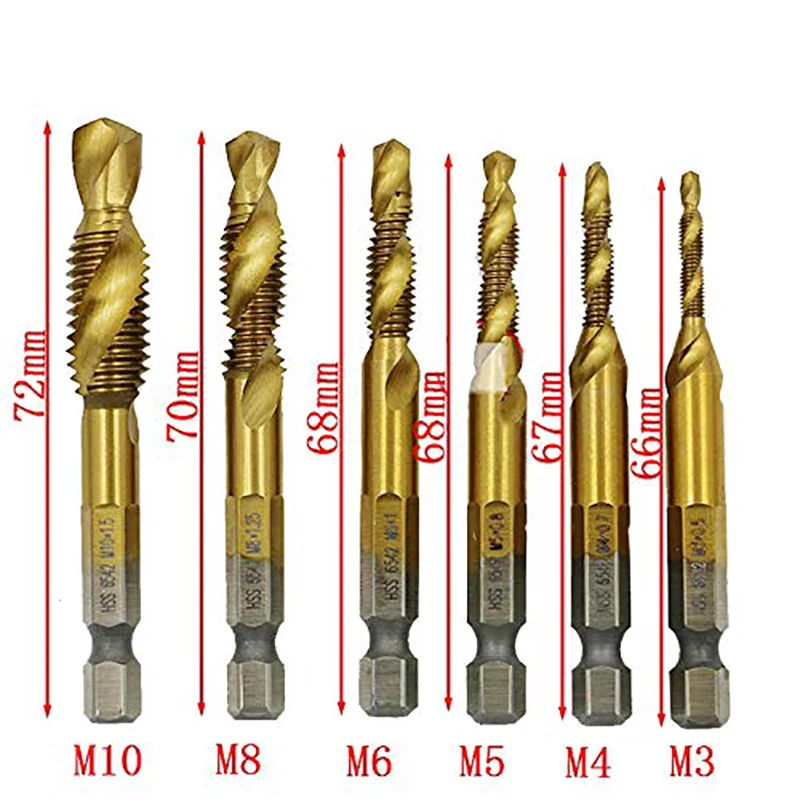 Hand Tap Drill Bits HSS 4341 Screw Spiral Point Thread M3 M4 M5 M6 M8 M10 Metalworking Hex Shank Machine Taps Kit Metric Plug
Hand Tap Drill Bits HSS 4341 Screw Spiral Point Thread M3 M4 M5 M6 M8 M10 Metalworking Hex Shank Machine Taps Kit Metric Plug