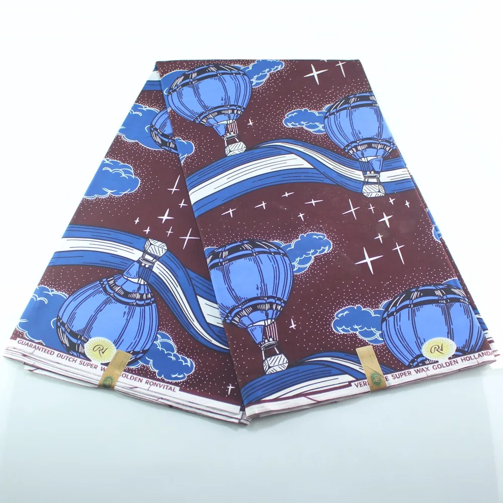 Newest 2019 Design Nigerian Wax Fabrics African Cotton Print Ankara Fabric Wax Sewing material Blue hot air balloon
Newest 2019 Design Nigerian Wax Fabrics African Cotton Print Ankara Fabric Wax Sewing material Blue hot air balloon