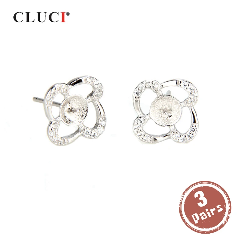 CLUCI 3 pair wholesale 925 Sterling Silver Stud Earrings Jewelry Silver 925 Pearl Earring Mounting Flower Earrings SE033SB
CLUCI 3 pair wholesale 925 Sterling Silver Stud Earrings Jewelry Silver 925 Pearl Earring Mounting Flower Earrings SE033SB