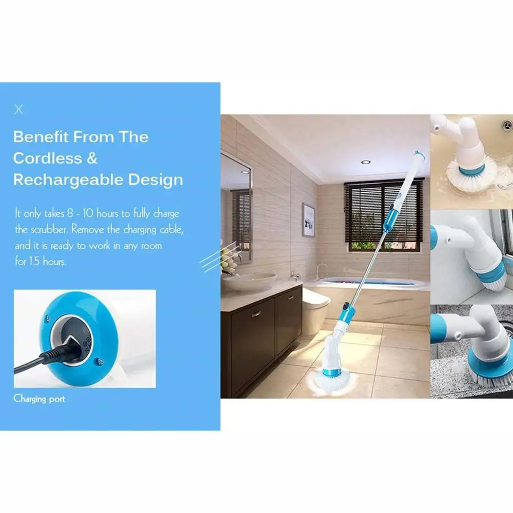 360 Cordless Power Scrubber Rotary Drill Brush set for Cleaning Electric Wireless Top Quality for Cleaning Bathroom
360 Cordless Power Scrubber Rotary Drill Brush set for Cleaning Electric Wireless Top Quality for Cleaning Bathroom