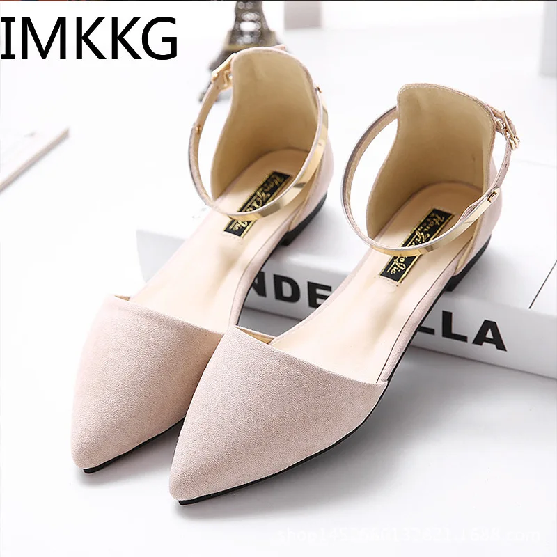 Summer Women Shoes Ballerina Flats Single Shoes Metal Buckle Strap Pointed Toe Female Shoes Fashion Suede Sandals Size 42 A00281
Summer Women Shoes Ballerina Flats Single Shoes Metal Buckle Strap Pointed Toe Female Shoes Fashion Suede Sandals Size 42 A00281