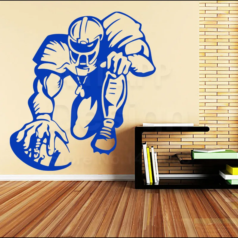 Art colorful Design house decor Vinyl Rugby Player Wall sticker home decoration cheap American football sports athlete decals
Art colorful Design house decor Vinyl Rugby Player Wall sticker home decoration cheap American football sports athlete decals