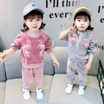 BINIDUCKLING 2019 Girls Spring Set Clothes Flamingo Velvet Long Sleeve Warm Pullover+Pants Set 2PCS Suit Kids Clothes
BINIDUCKLING 2019 Girls Spring Set Clothes Flamingo Velvet Long Sleeve Warm Pullover+Pants Set 2PCS Suit Kids Clothes