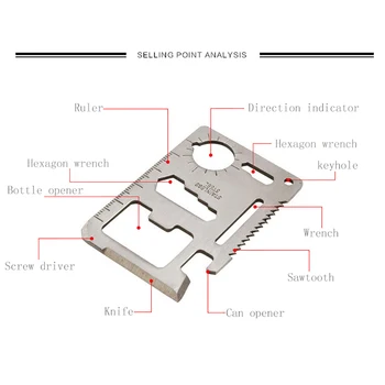 1PCS 2016 High Quality Outdoor Stainless Steel Titanium Multi-function Saber Card Universal Out door Camping Tool repair tool
1PCS 2016 High Quality Outdoor Stainless Steel Titanium Multi-function Saber Card Universal Out door Camping Tool repair tool