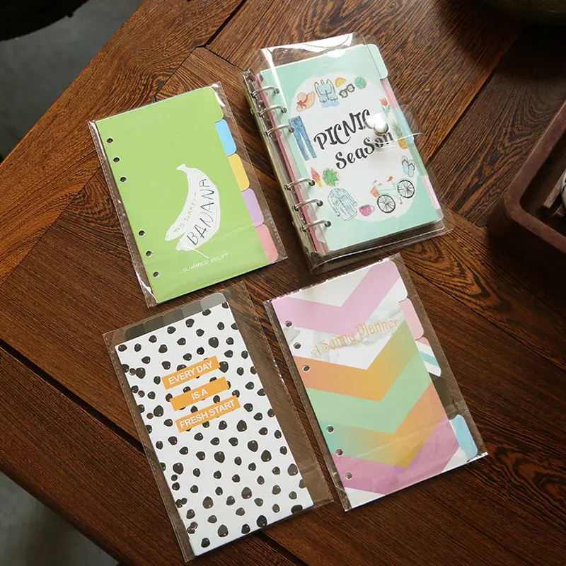 Winter Series Separator Diary n10 Lovely w48 Matching Kikki Gift Supplies Student Supply 5 Sheets Notebook | Канцтовары для офиса