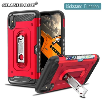 1000pcs Hybrid Rugged With Metal Kickstand Card Holder Case For iPhone XS Max XR X 8 7 6 6S Plus Soft Rubber Hard PC Back Cover
1000pcs Hybrid Rugged With Metal Kickstand Card Holder Case For iPhone XS Max XR X 8 7 6 6S Plus Soft Rubber Hard PC Back Cover