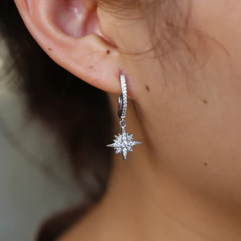 Korean style fresh and simple temperament CZ star North star charm earrings female jewelry gift wholesale
Korean style fresh and simple temperament CZ star North star charm earrings female jewelry gift wholesale