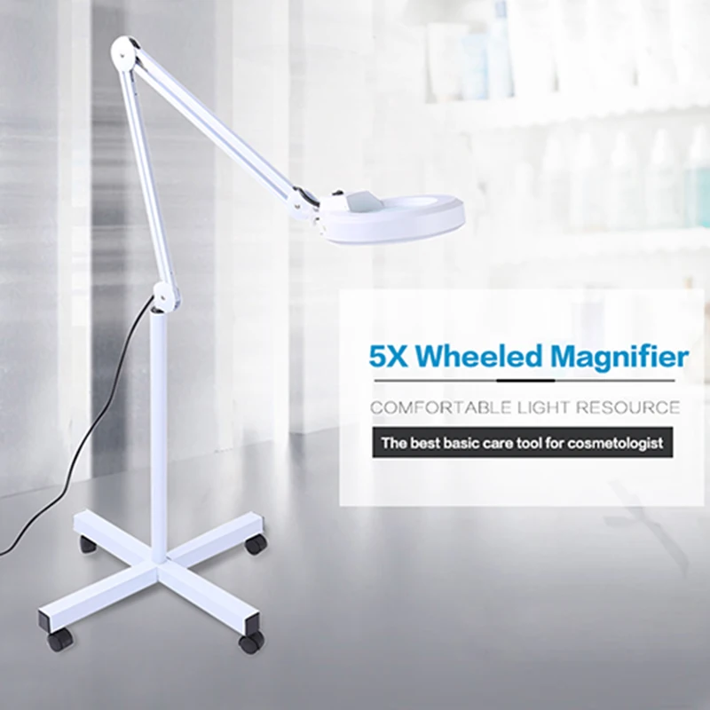 AC 110-220V 15W Magnifier Lamp Stand Skincare Beauty Cosmetic Makeup Tattoo Manicure 5x Magnifying Lighted Magnifier Light Lamp
AC 110-220V 15W Magnifier Lamp Stand Skincare Beauty Cosmetic Makeup Tattoo Manicure 5x Magnifying Lighted Magnifier Light Lamp