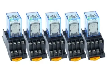 5PCS MY4NJ 12V 24V 110V / 220V Coil 5A 4NO 4NC Green LED Indicator Power Relay DIN Rail 14 Pin relay with socket base
5PCS MY4NJ 12V 24V 110V / 220V Coil 5A 4NO 4NC Green LED Indicator Power Relay DIN Rail 14 Pin relay with socket base