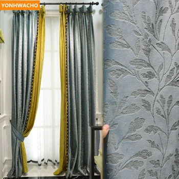 Custom curtains high-end French luxury thick velvet engraving stitching yellow blue cloth blackout curtain tulle drape B211
Custom curtains high-end French luxury thick velvet engraving stitching yellow blue cloth blackout curtain tulle drape B211