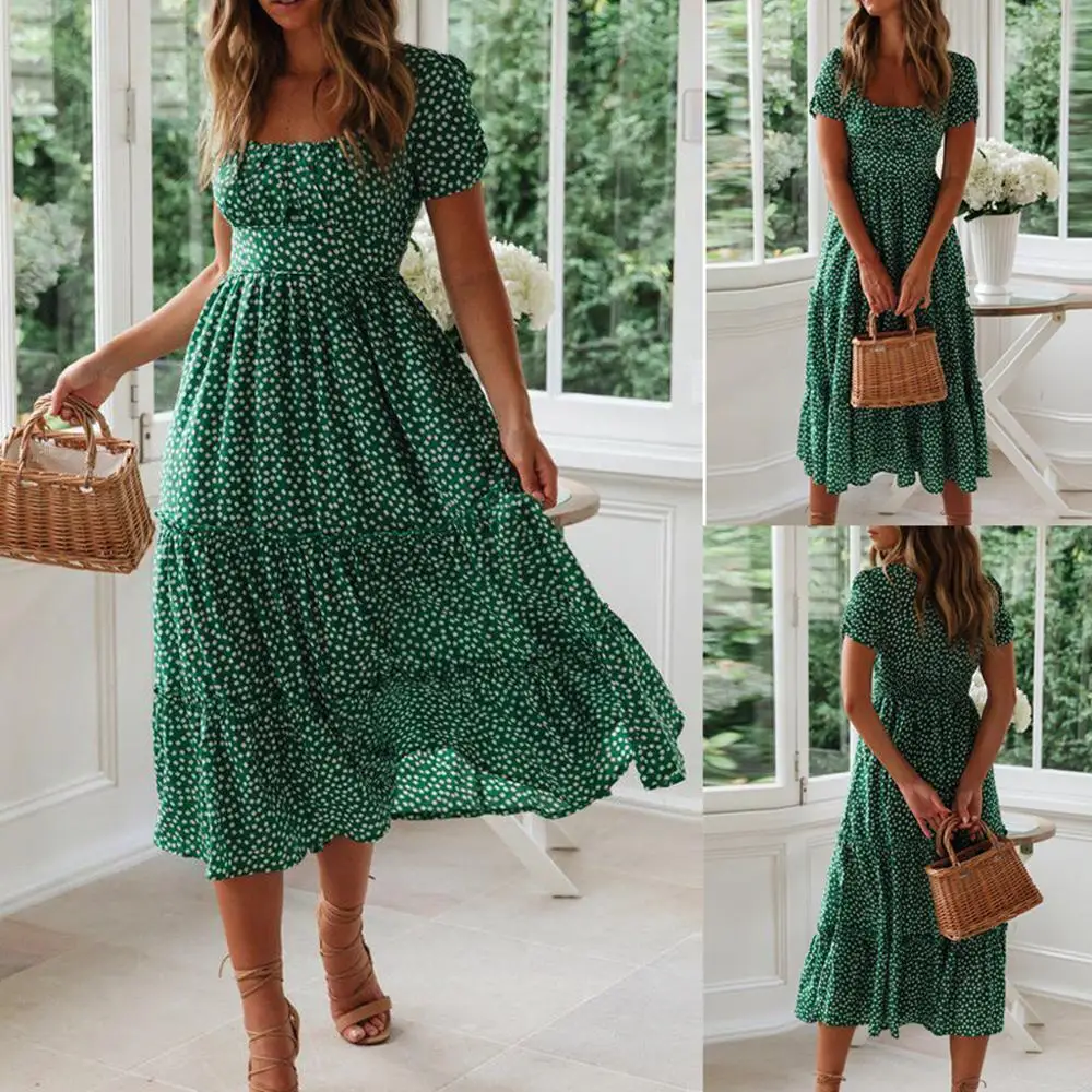 Women Fashion Dress Summer Sexy Little Daisy Print Puff Sleeve Square Neck backless vestidos de fiesta de noche 2019 #033
Women Fashion Dress Summer Sexy Little Daisy Print Puff Sleeve Square Neck backless vestidos de fiesta de noche 2019 #033