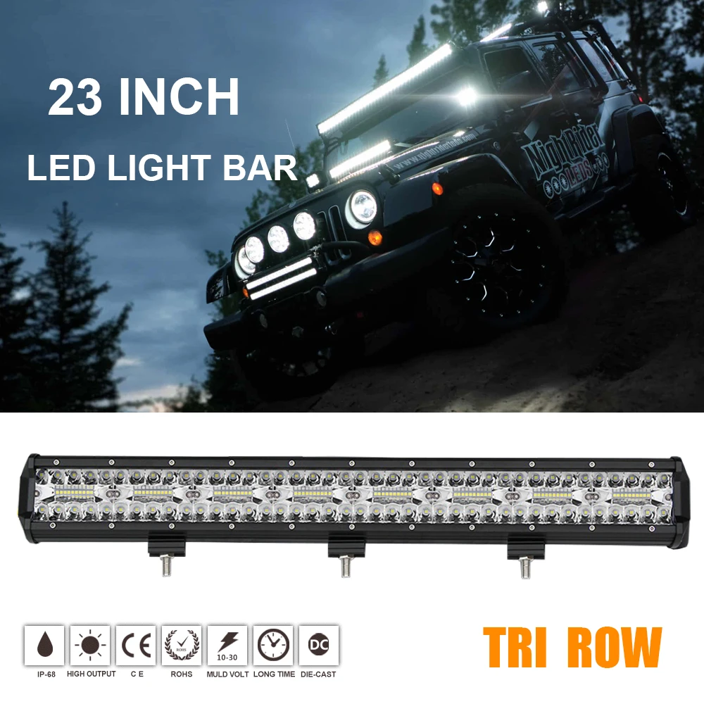 3 Rows 23" LED Light Bar 480W 12V 24V LED Combo Auto Driving Work Light for Offroad Car Tractor Truck 4x4 SUV ATV JEEPTOYOTA
3 Rows 23" LED Light Bar 480W 12V 24V LED Combo Auto Driving Work Light for Offroad Car Tractor Truck 4x4 SUV ATV JEEPTOYOTA