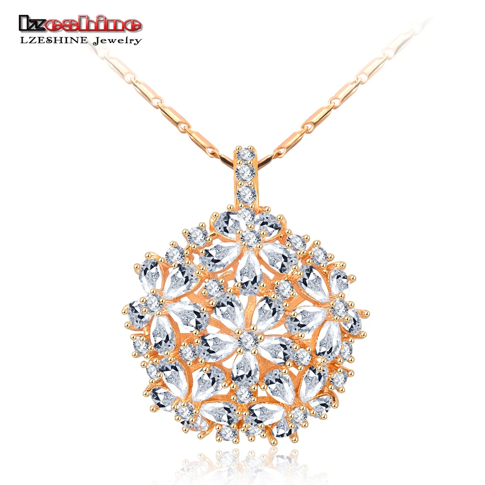 LZESHINE Cluster Flower Pear And Round Cut CZ Crystal Necklaces & Pendant White Gold Color Necklace Women Jewelry CNL0630
LZESHINE Cluster Flower Pear And Round Cut CZ Crystal Necklaces & Pendant White Gold Color Necklace Women Jewelry CNL0630